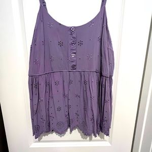 Torrid purple babydoll blouse